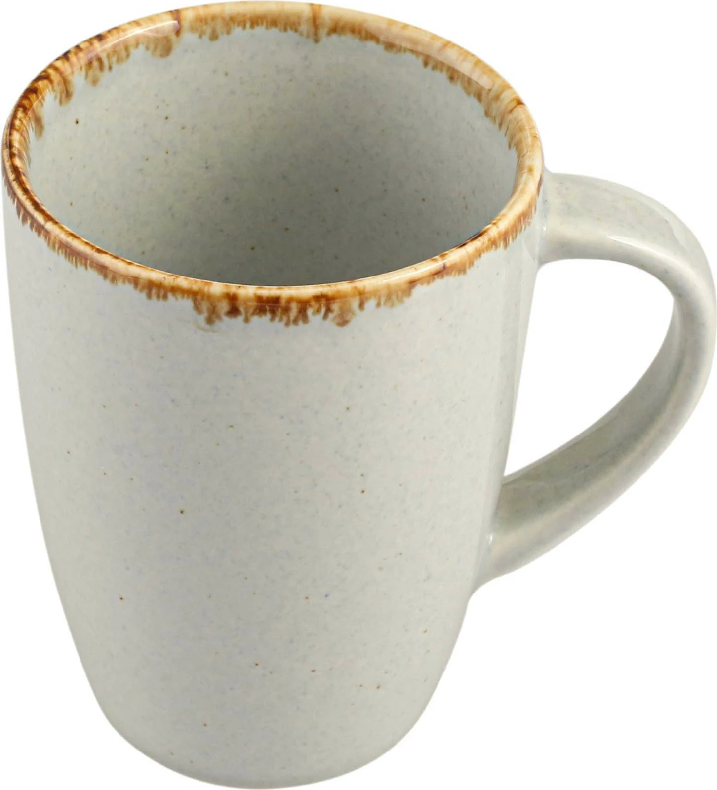 Mug porcelani Porland Seasons Ashen 260 ml, gri, set 6 copë