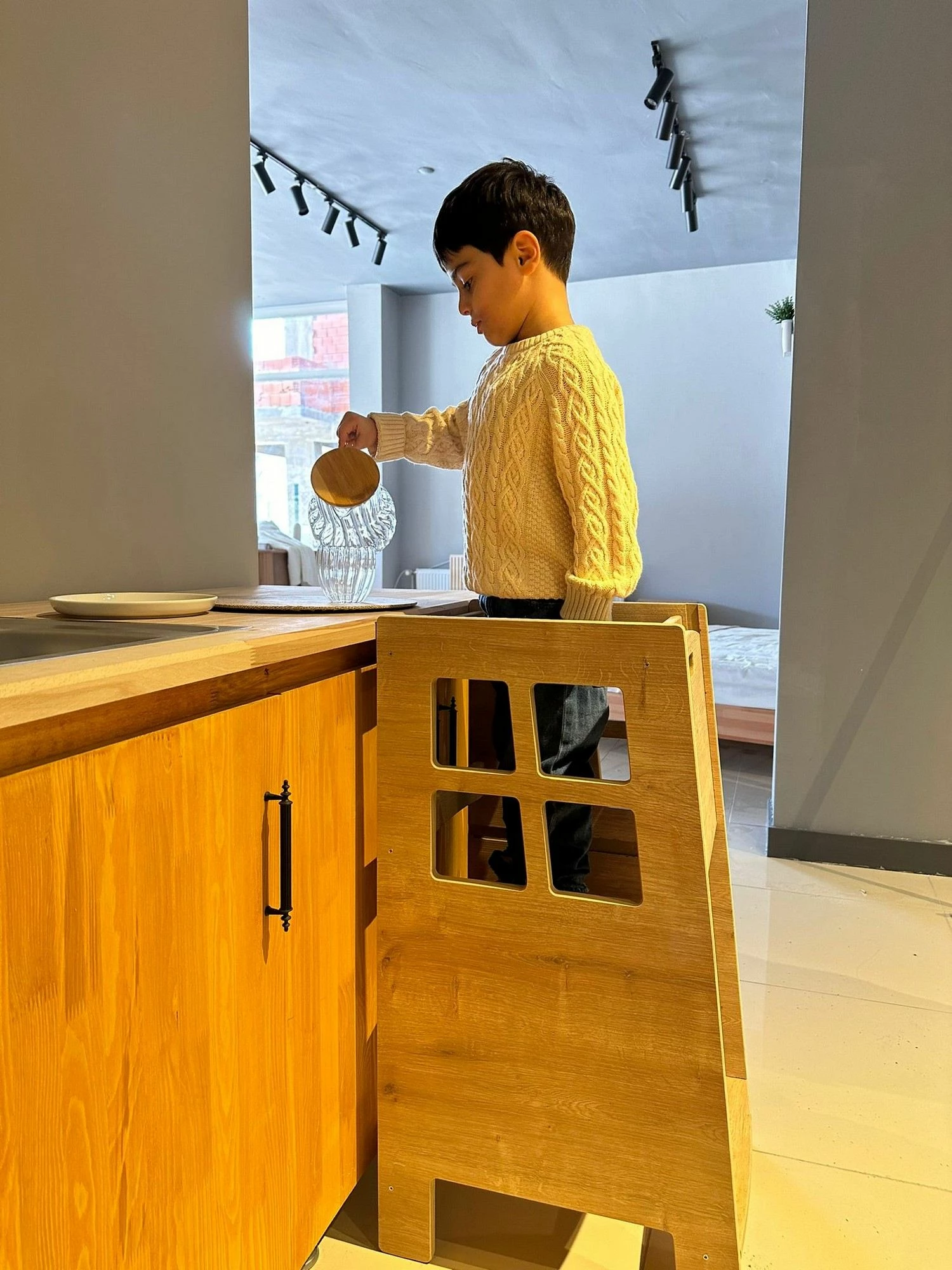 Kullë edukative për fëmijë, ngjyrë kafe, Hanah Home