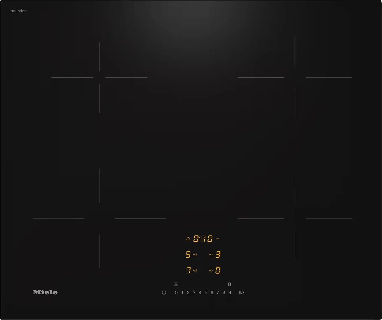 Plitë induksioni Miele KM7361 FL D 4 zona 7.3 kW 62 cm e zezë