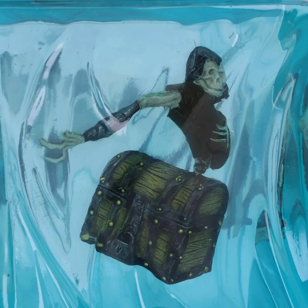 Kuti zarash NEMESIS NOW Dungeons & Dragons Gelatinous Cube, rrëshirë, e pikturuar me dorë, e licencuar zyrtarisht, transparente blu
