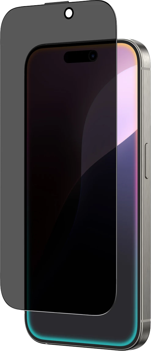 qelq i temperuar privatësie, AmazingThing, Titan Privacy Glass për iPhone 16, 330µm, 9H, kënd shikimi ±28°, i errësuar
