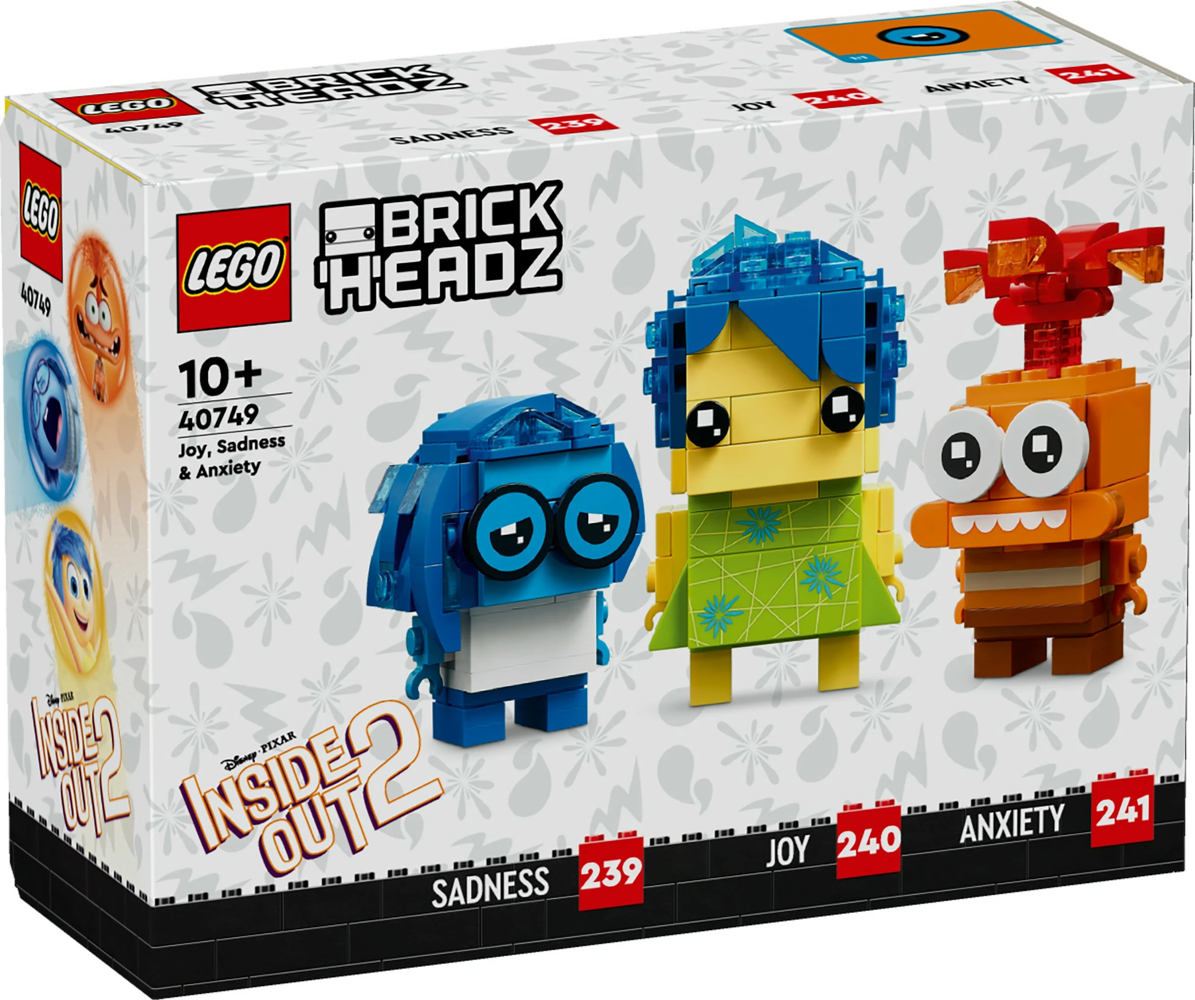Set ndërtimi LEGO 40749, Joy, Sadness & Anxiety, shumëngjyrësh