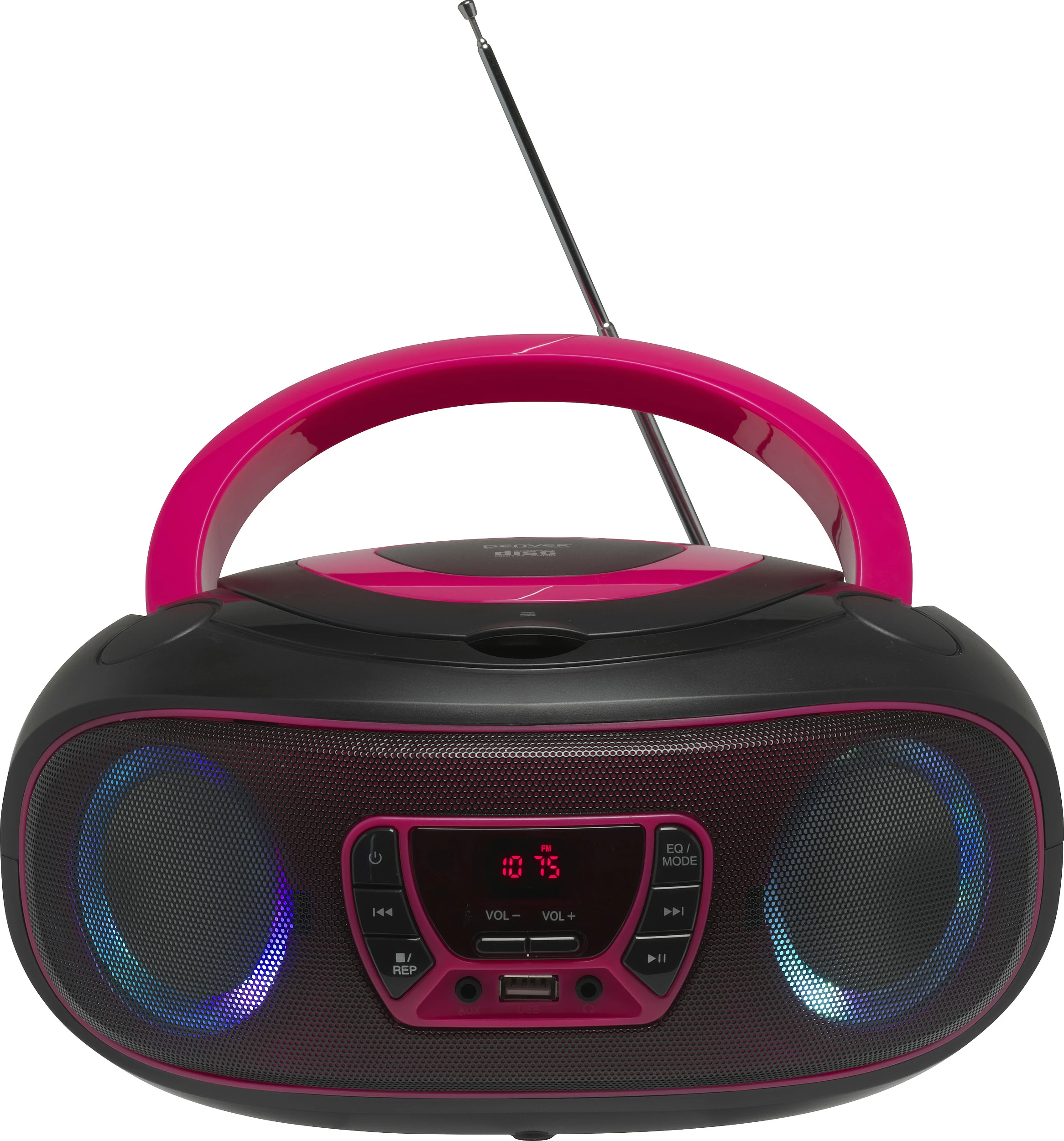 CD player portativ Denver TCL-212BT, Bluetooth, USB, FM, MP3, zi/rozë