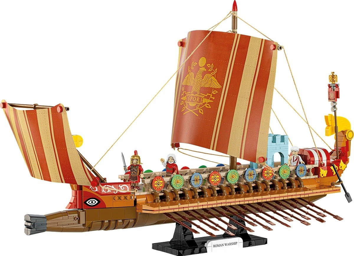 Set blloqe Cobi Klocki Imperium Romanum Warship, 1810 blloqe, me 3 figurina