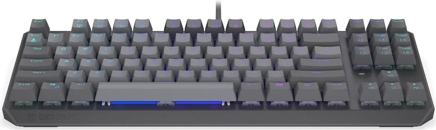 Tastierë mekanike Endorfy Thock V2 TKL, RGB, 80%, Hot-Swap, USB-C, gri