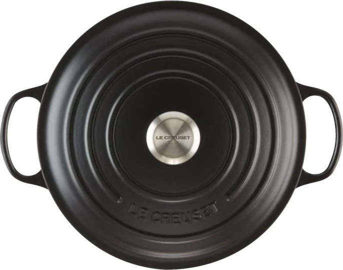 Kaserolë gize rrethore Le Creuset Signature, 26 cm, e zezë, 21177260000430