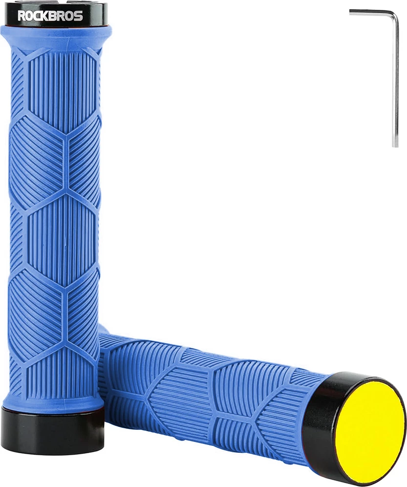 Doreza timoni për biçikletë Rockbros 40720007003 me reflektor, kaltër