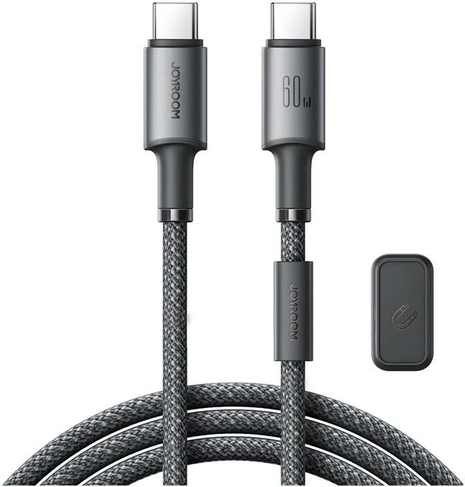 Kabllo USB-C në USB-C Joyroom S-A50, 1.2m, 60W, Gri