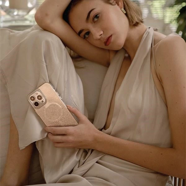 Mbështjellës UNIQ Coehl Lumino për iPhone 14 Pro Max, argjendtë