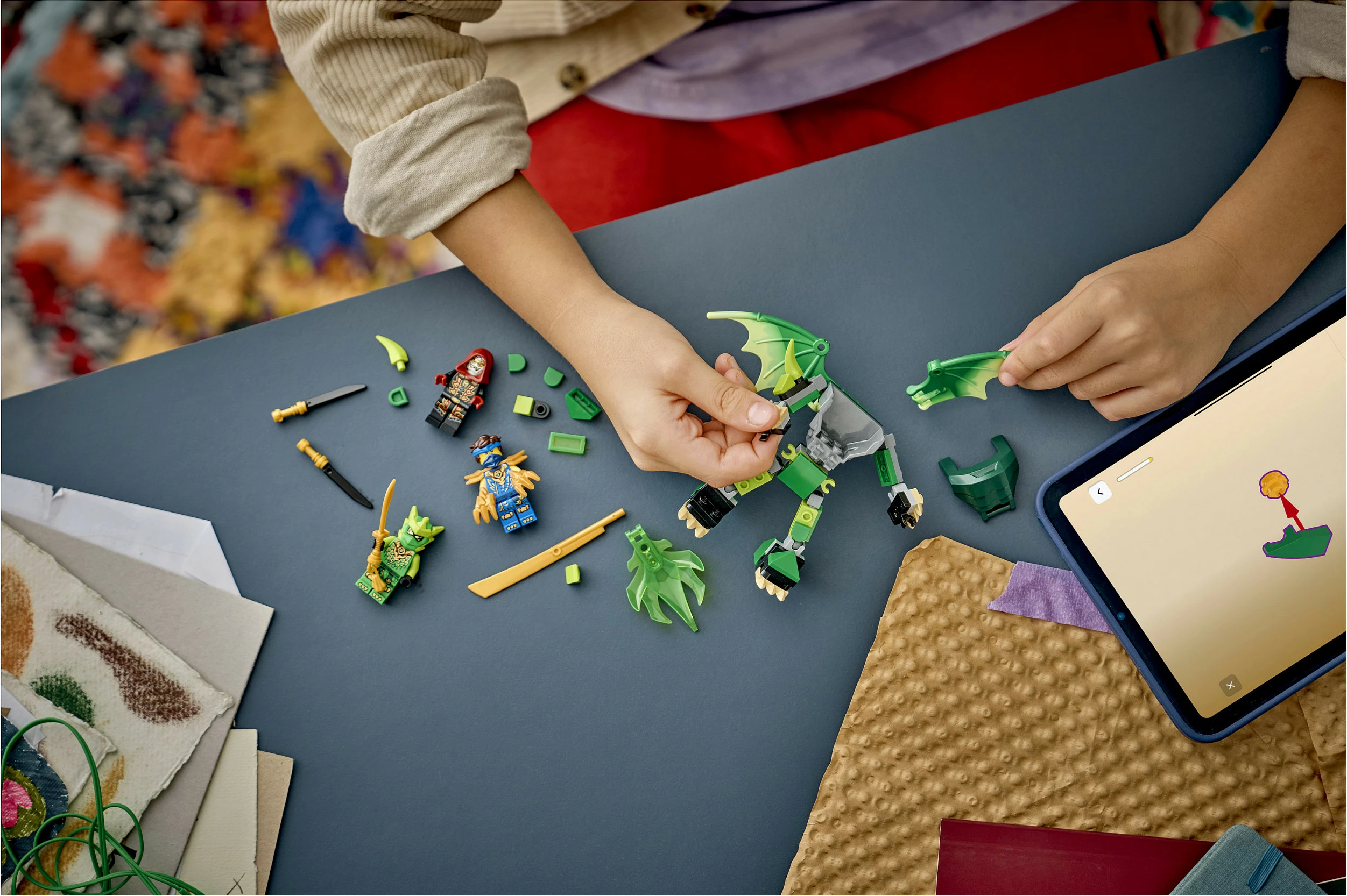 Set ndërtimi LEGO NINJAGO 71862 Lloyd's Dragon Mech Battle Pack, 81 copë, shumëngjyrësh