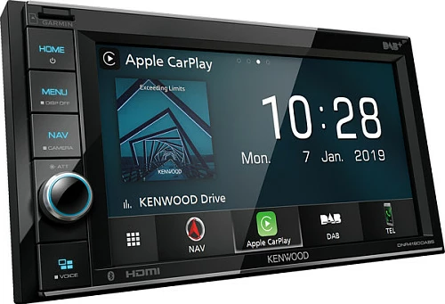 Radio multimedia për veturë Kenwood DNR4190DABS, 2-DIN, ekran me prekje 6.2", Bluetooth 5.0, USB, HDMI, MicroSD, e zezë