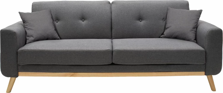 Divan-tresh shtrat Carmelo ngjyrë gri e errët 214x80x86cm