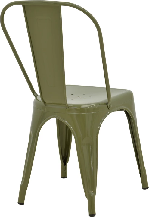 Karrige Utopia metalike, ngjyrë ulliri e errët, 44x44x85cm