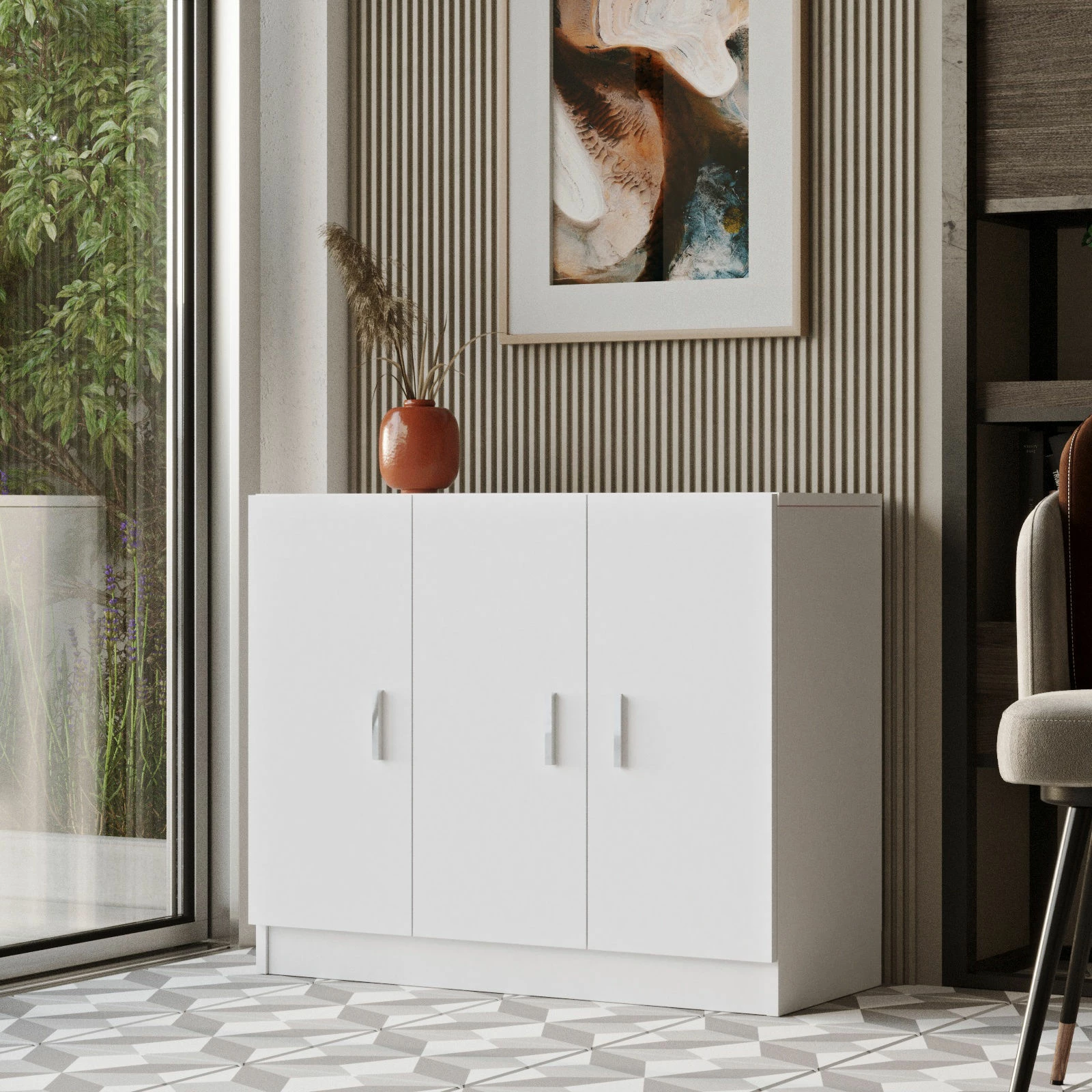 Set mobiljesh për zyre Hanah Home, Vo16-W, ngjyrë e bardhë