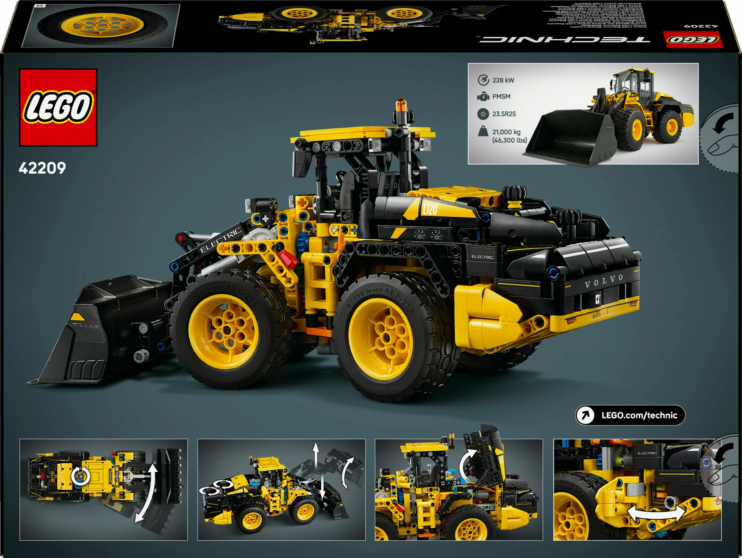 Set ndërtimi LEGO Technic Volvo L120 Electric Radlader 42209, 973 pjesë, multingjyrësh
