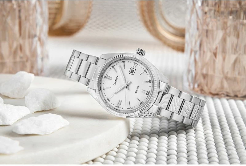 Orë dore femrash Casio LTP-1302PD-7A1VEG, argjend