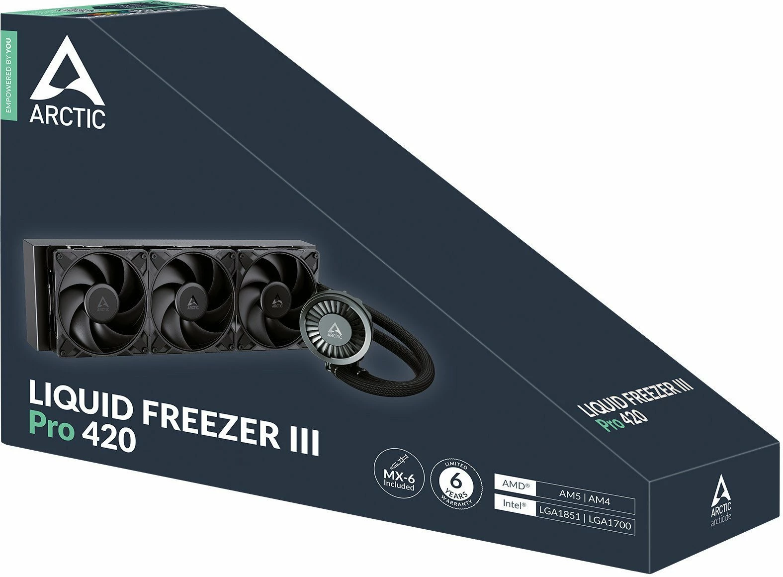 Ftohje me ujë Arctic Liquid Freezer III Pro 420 ACFRE00181A, radiator 420 mm, 3x140 mm, PWM, e zezë
