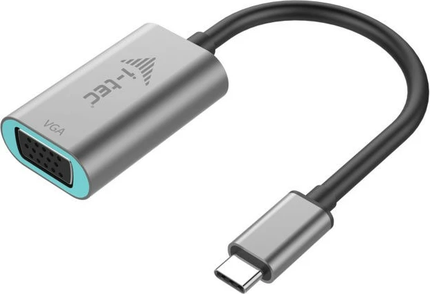 Adapter USB-C në VGA I-Tec, metalik, 0.15m, gri