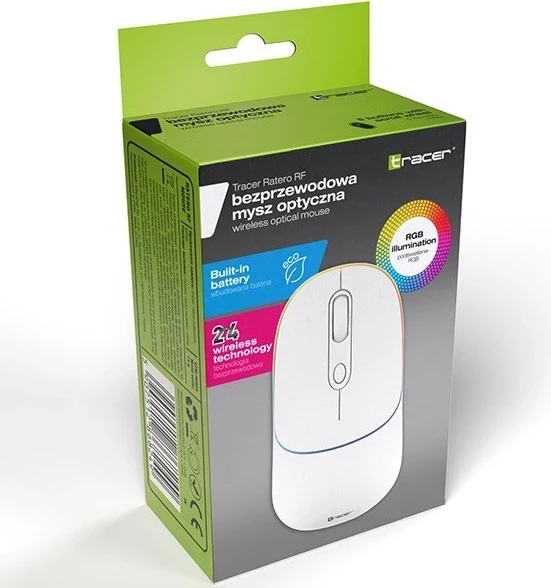 Maus wireless Tracer Ratero RF, 2,4Ghz, i bardhë  