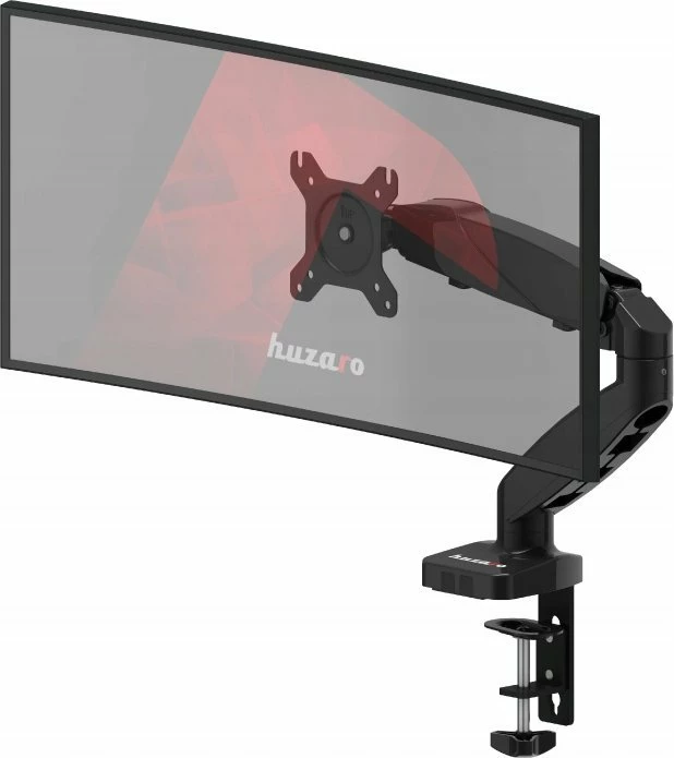 Mbajtëse tavoline për monitor Huzaro 1.2 (KG-A-HZRO-011) 15"-27", VESA 75x75/100x100, gas spring, e zezë