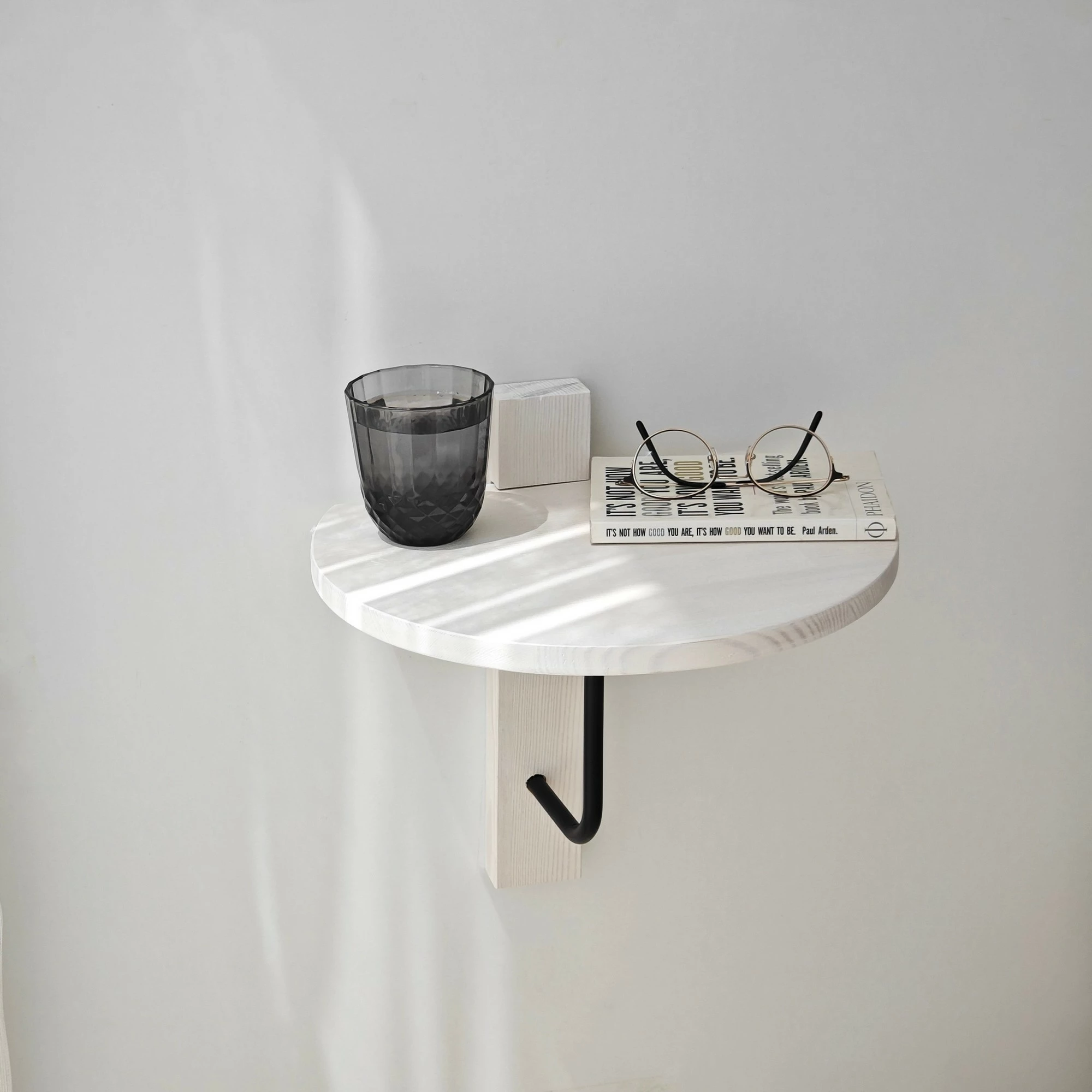 Raft muri Skye Decor, ngjyrë e zezë, e bardhë