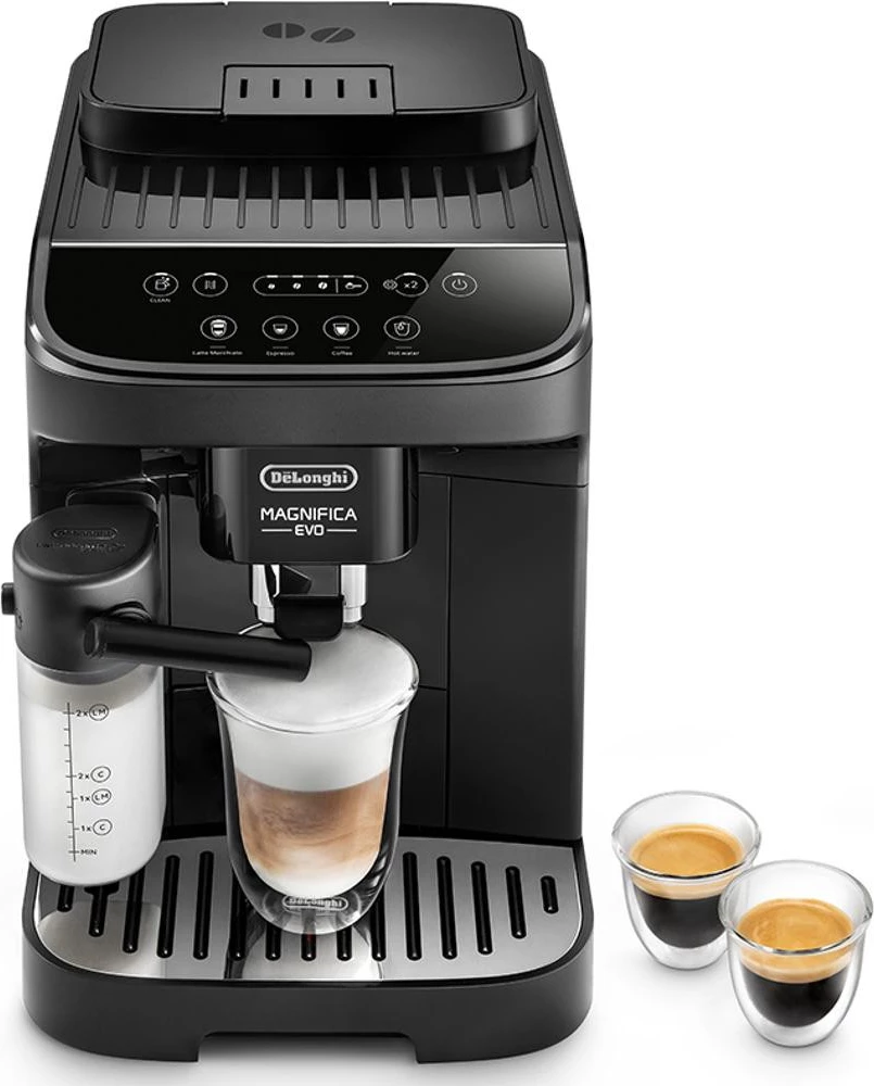 makinë kafeje automatike DeLonghi Magnifica Evo ECAM290.51.B 15 bar mulli 13 nivele LatteCrema Thermoblok rezervuar 1.8L, e zezë