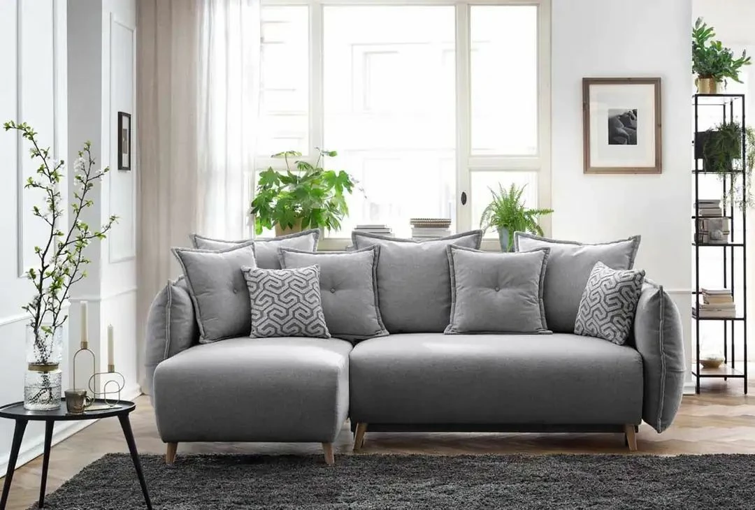 Kënd-sofë krevati Atelier del Sofa, gri, Puffy