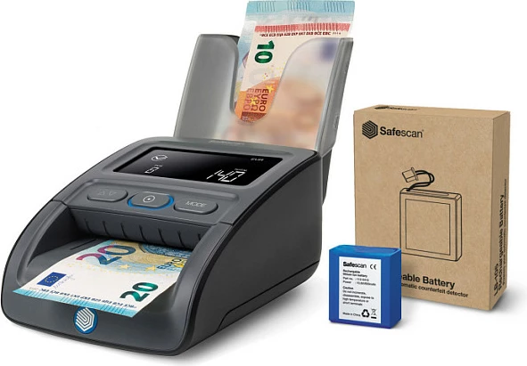 Detektor banknotash Safescan 155-S, multi-valutë, LCD, i zi