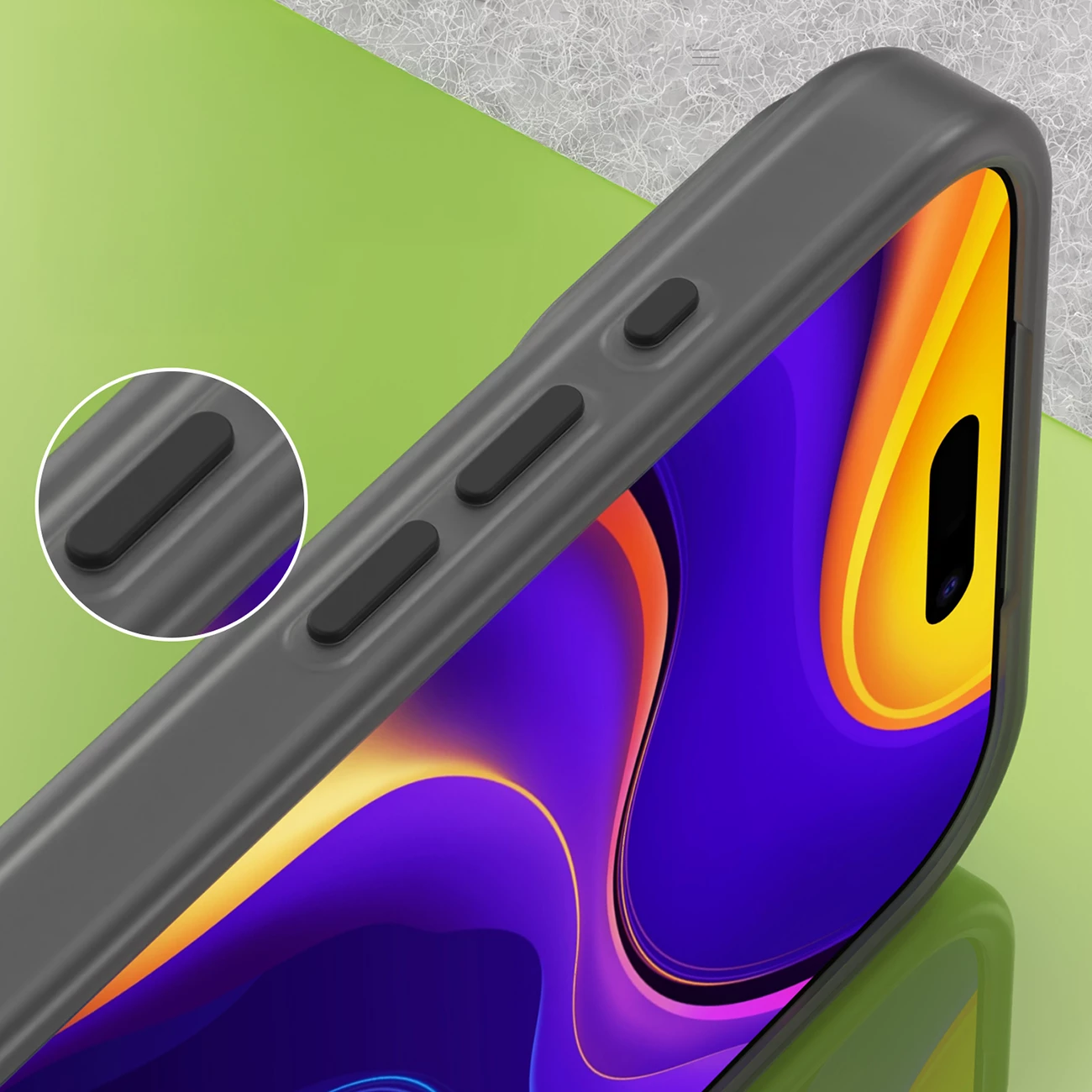 Mbështjellës Hurtel Magnetic Abrasive për iPhone 17 Pro Max, MagSafe, i zi mat