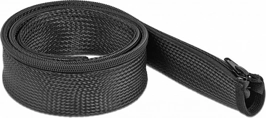 Mëngë e thurur për kabllo DeLOCK 1 m x 50 mm, me zinxhir, rezistente ndaj nxehtësisë, e zezë