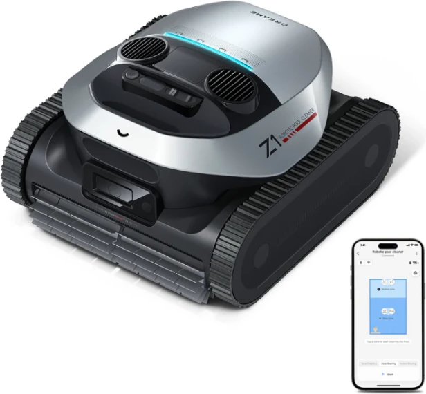 Robot pastrues pishine DREAME Z1, me bateri, wireless, deri 4 orë, 8000 GPH, argjendtë/zi