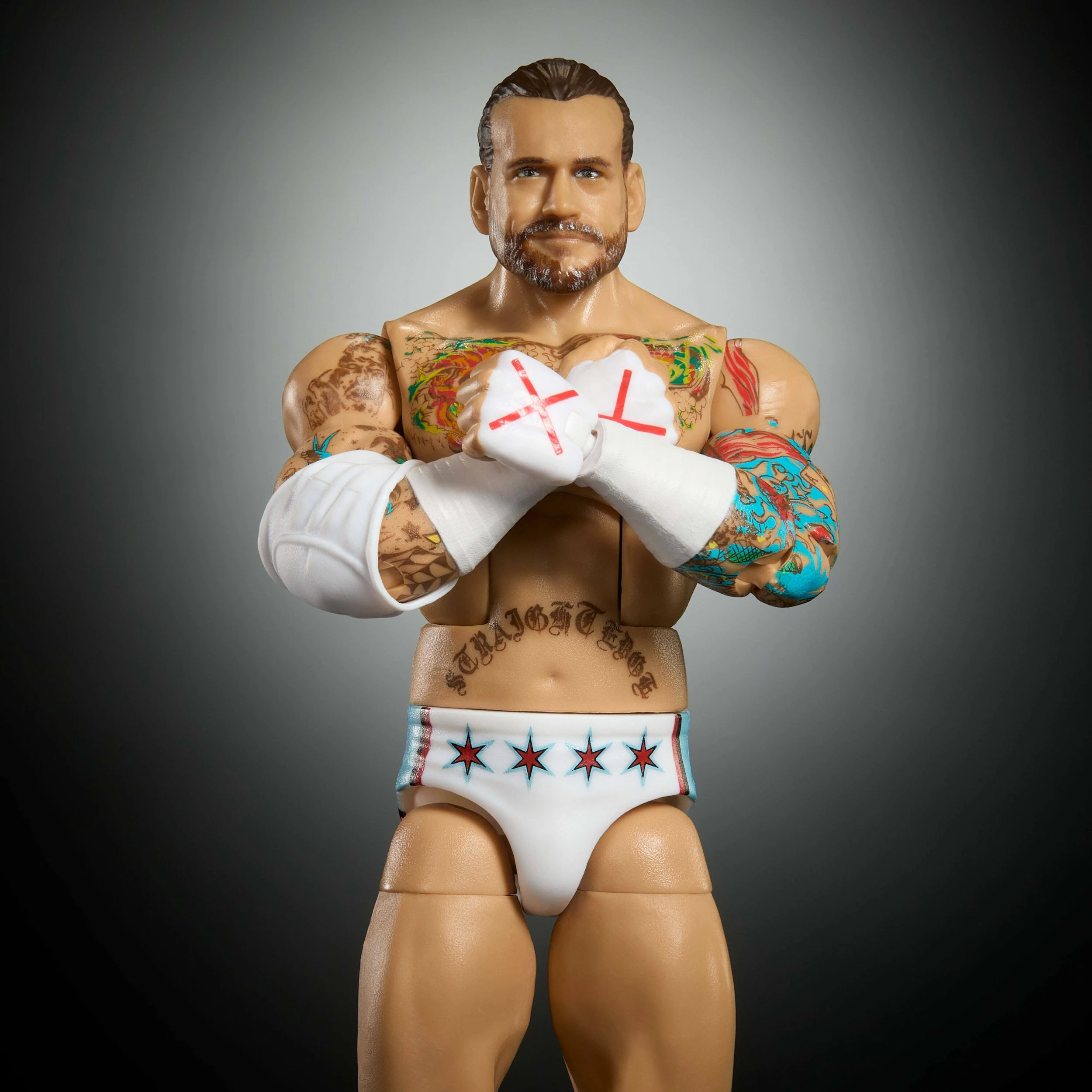 Figurinë koleksionuese Mattel WWE Elite CM Punk JHT46 15 cm, set me duar ndërruese dhe aksesorë