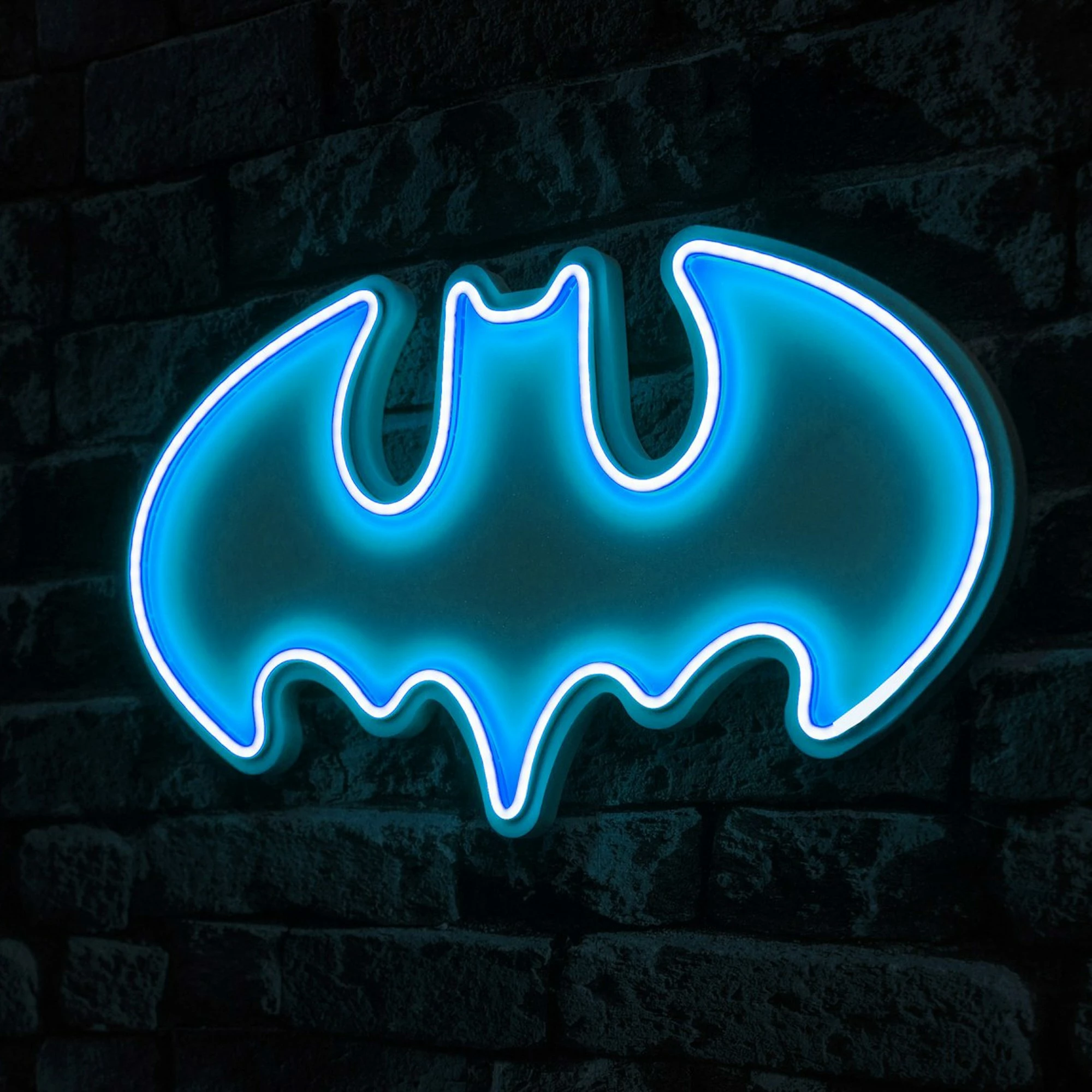Dritë dekorative murale LED, formë Batman, ngjyrë blu