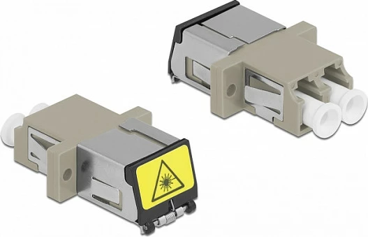 Kupler fibër optike DeLOCK LC Duplex LC-LC, OM2 multimode, me kapak mbrojtës lazer, bezhë