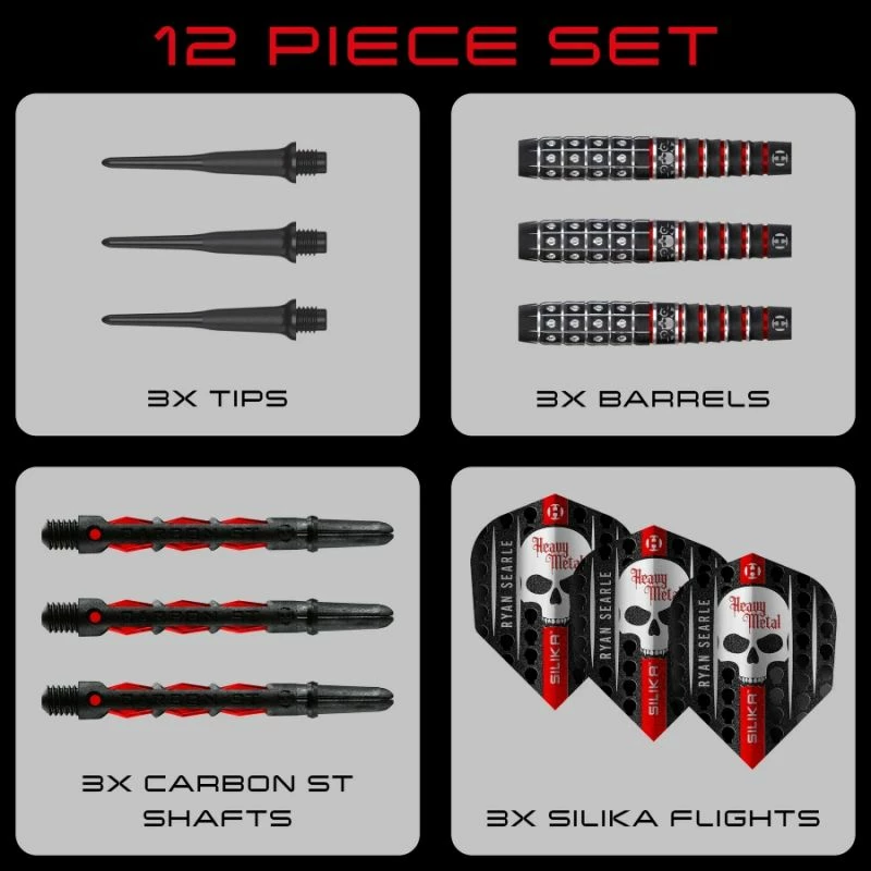 Shigjeta soft tip Harrows për dart, të zeza e të kuqe