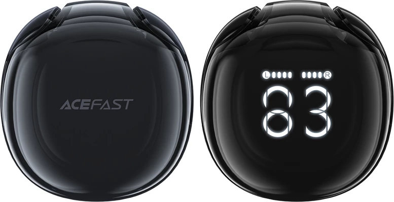 Kufje Acefast T9, wireless, Bluetooth 5.3, me ekran LED, të zeza