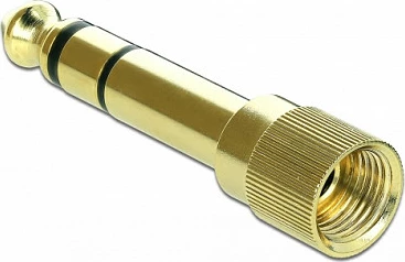 Adapter audio DeLOCK 66390, 3.5mm mashkull në 6.35mm femër, i artë