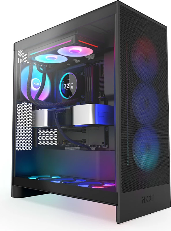 Ftohës i lëngshëm AIO për CPU NZXT Kraken Elite V2 240 RGB, me ekran LCD, 2x120mm, i zi