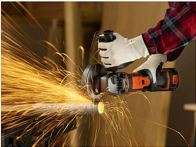 Brushe këndi Black & Decker BCG720N, 18V, 12.5cm, pa kabllo, zi-portokalli