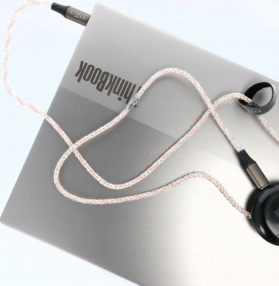 Kabllo USB-C në USB-C Fixed FIXDLED-CC-RA 1.2 m 60W PD me RGB, Multicolor, me shirit velcro + organizues vetëngjitës