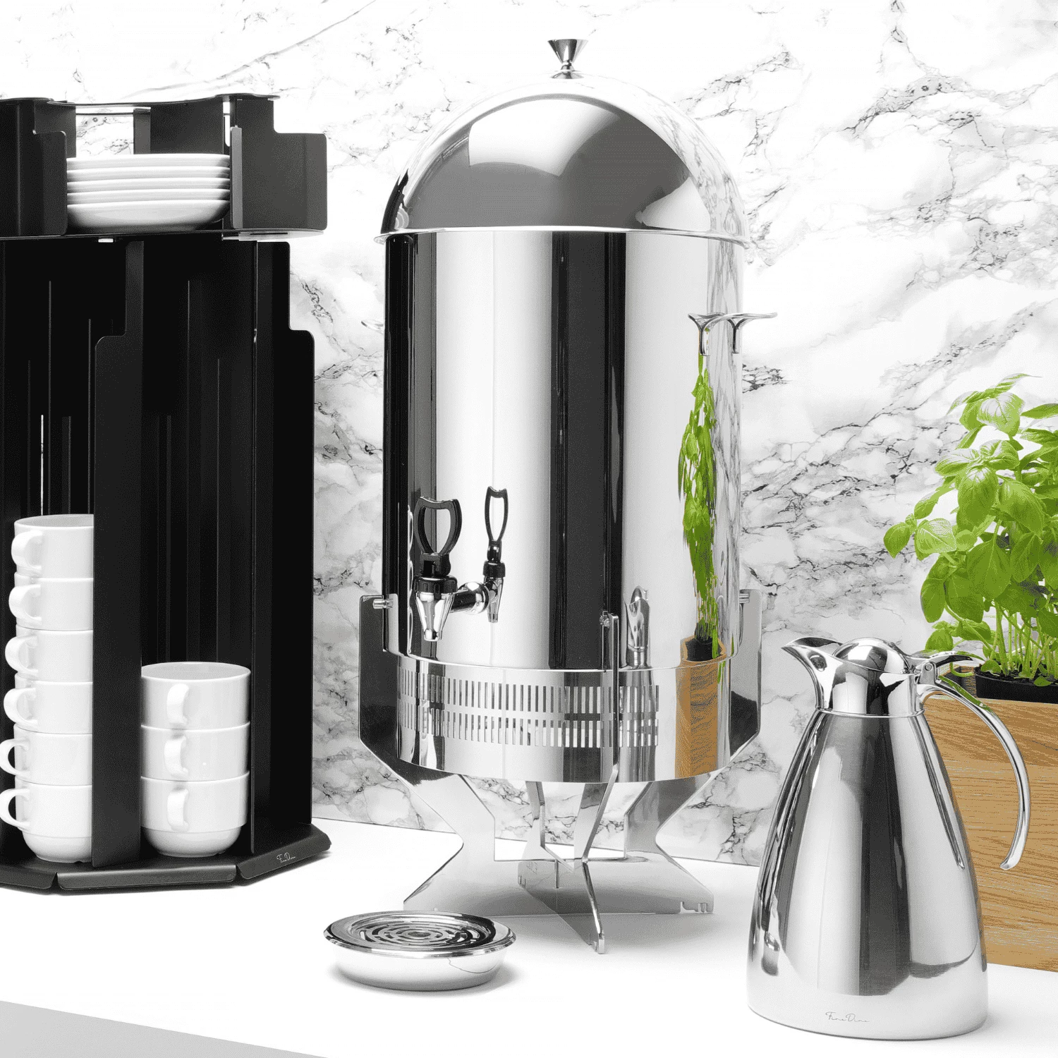 urnë kafeje me induksion, Fine Dine, Skiathos, 16 L, 300x300x650 mm, çelik inox