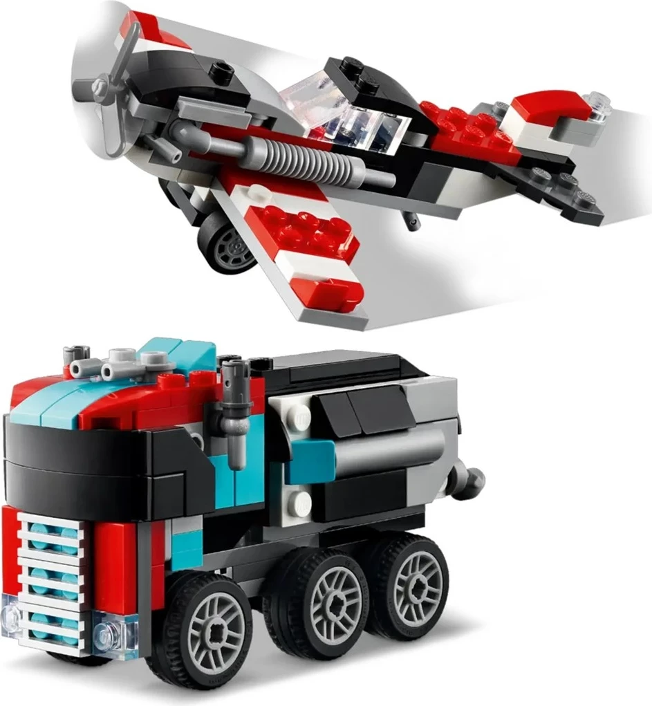 Lego Creator 3-in-1 31146 Kamion me helikopter, 270 pjesë