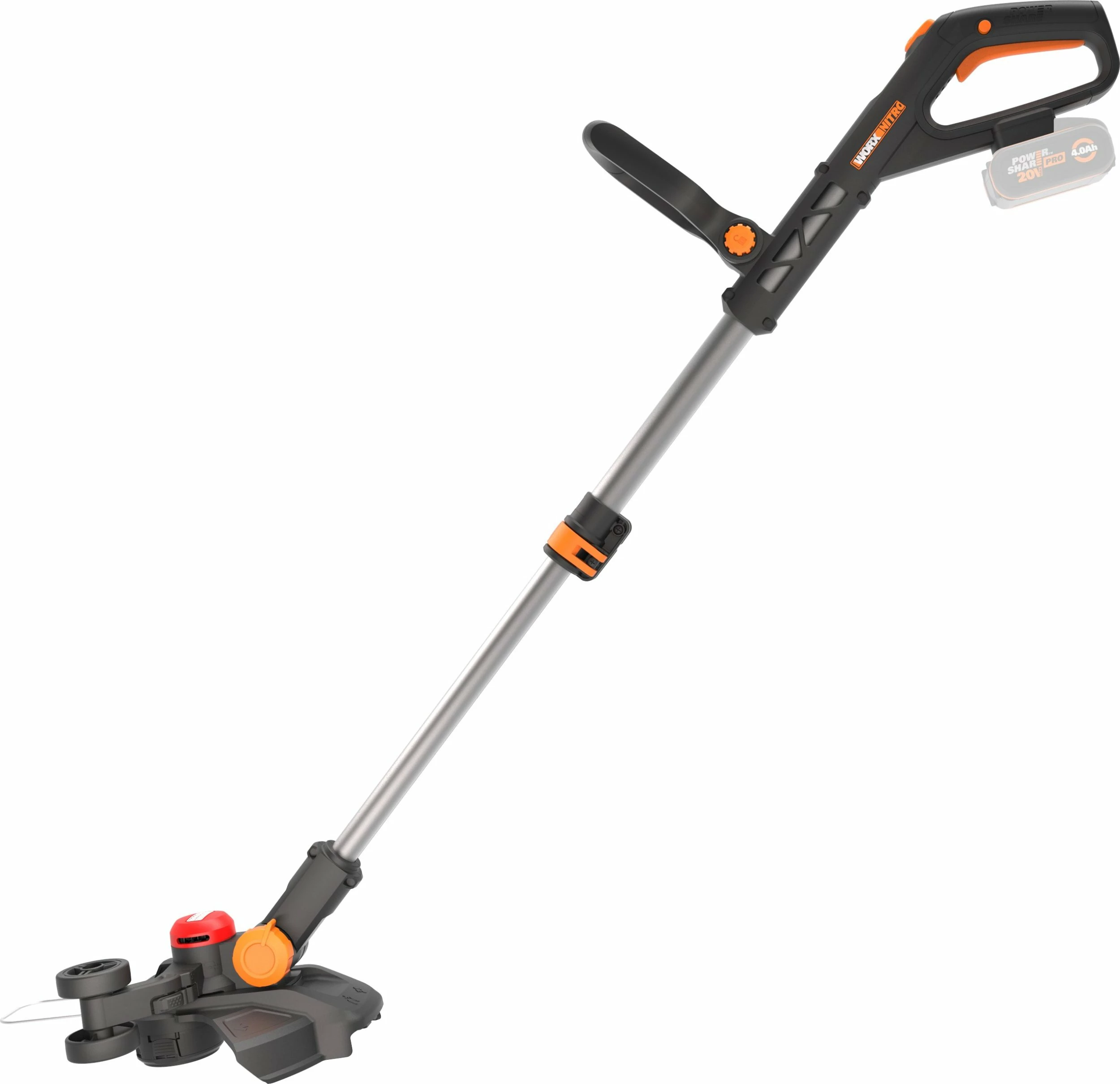 Trimër bari Worx WG173E.9 20V 33 cm, zi/portokalli, pa bateri