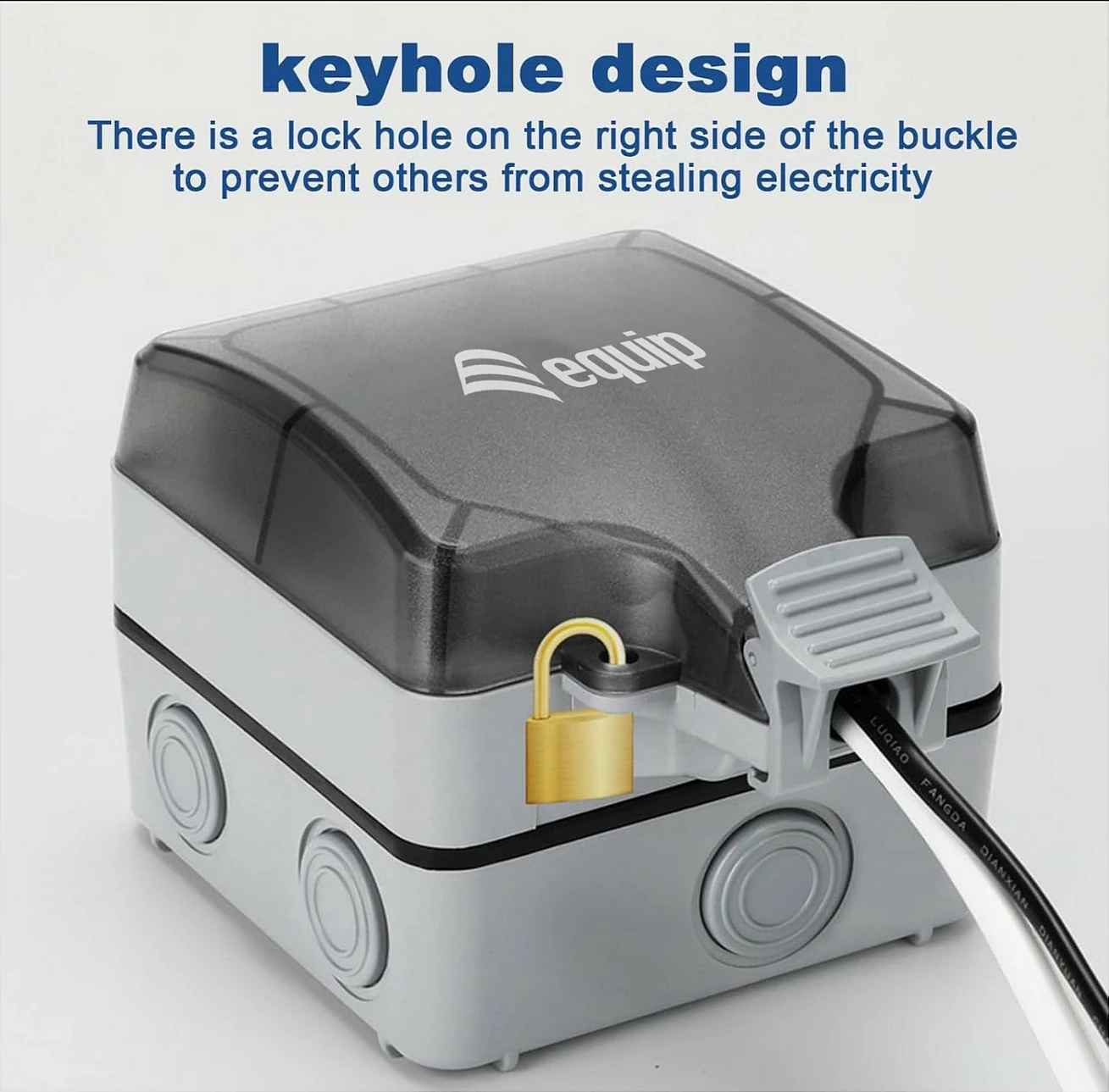 Kuti montimi EQUIP 1-Port Keystone, IP66, gri