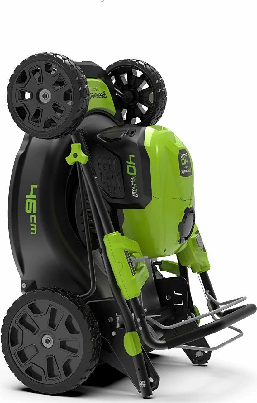 Kositëse bari me bateri Greenworks GD40LM46SP, 40V, 46cm, vetëlëvizëse, kosh 55L, 3-në-1, e gjelbër/zezë (bateri pa përfshi)