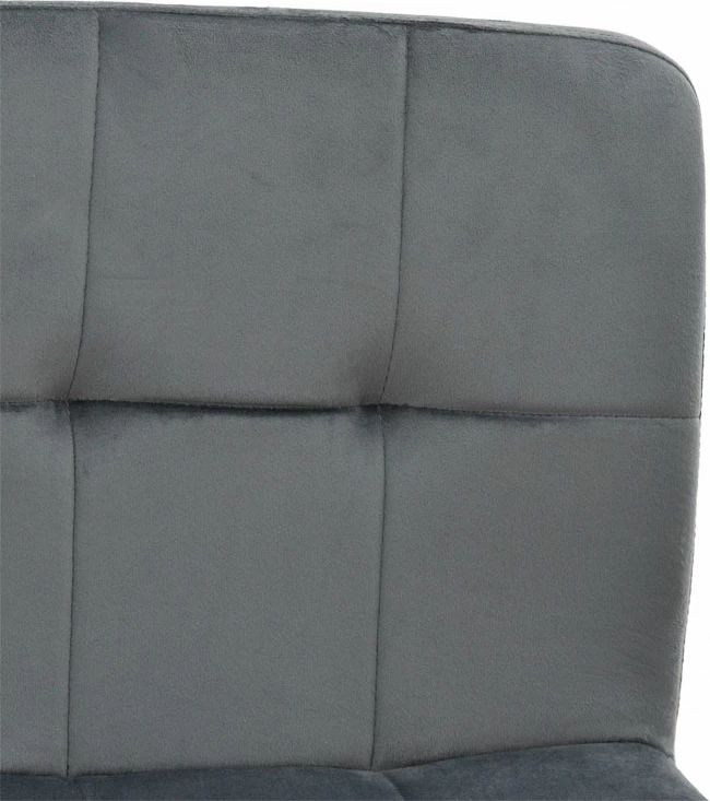 Karrige për bar Remina, palosëse, kadife gri-metal i zi, 45x53x112cm, set prej 2 copë