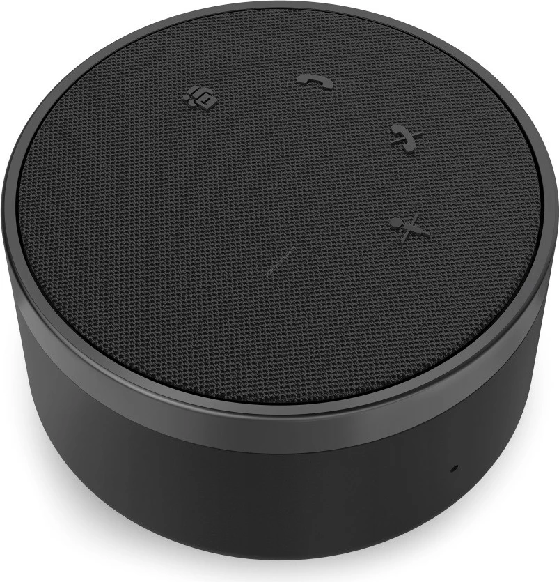 Altoparlant konferencash me kabëll, Lenovo Go 4XD1C82055, USB-C plug-and-play me adaptor USB-A, 2 mikrofona, Microsoft Teams Certified, Ø90 mm, 265 g, e zezë, me futerë