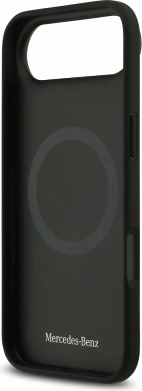Kapak telefoni Mercedes Leather The Move MagSafe për iPhone 17 Air, i zi