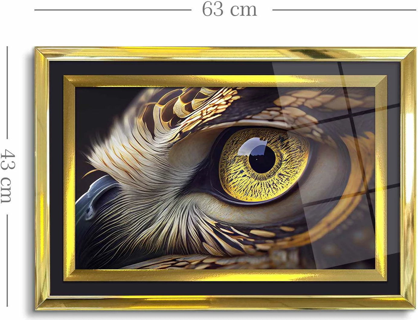 Pikturë dekorative me kornizë, shumëngjyrëshe, Wallity, 43x65cm, 4363Kromaltınct - 003