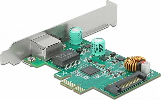 Kartë rrjeti DeLOCK PCIe x1 RTL8125, 1x RJ45 2.5GbE, PoE+, e brendshme